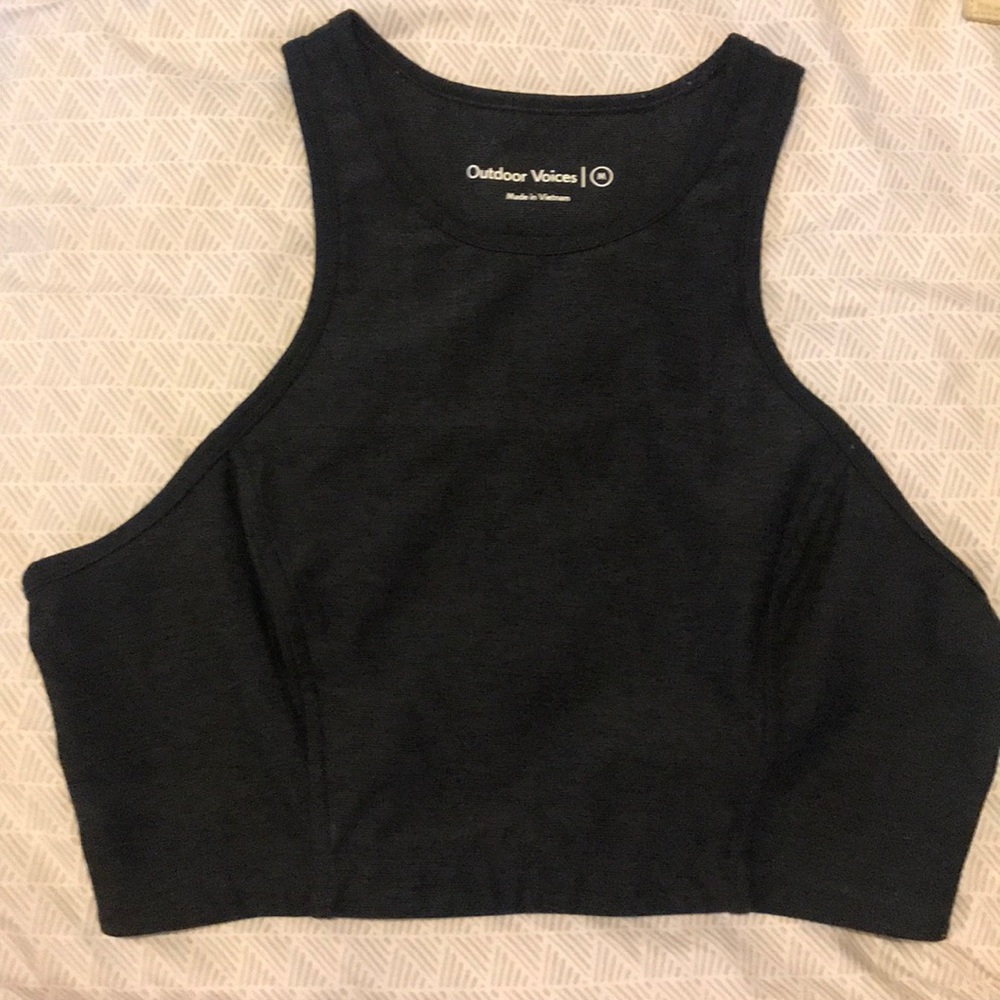 NEW charcoal black Outdoor Voices top